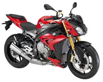 a red motorcycle on a white background