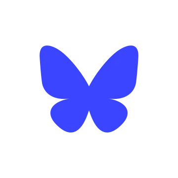 a black and white butterfly icon