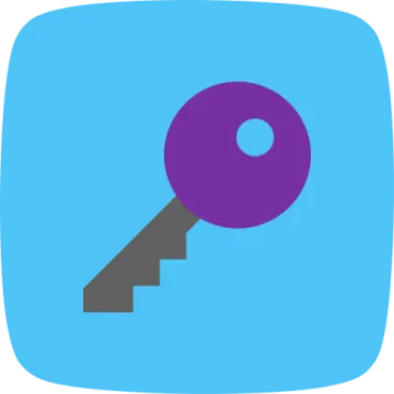 a blue square icon with a purple ball on it
