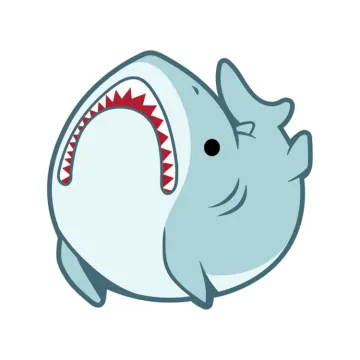 an illustration of a shark with its mouth open