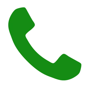 a green phone on a white background