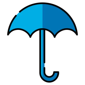 a blue umbrella