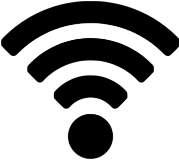 a black and white wi symbol