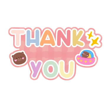 a pink thank card with the words thank you