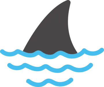 a shark in the water