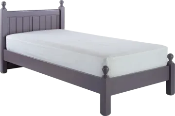 a bed with a white sheet on it