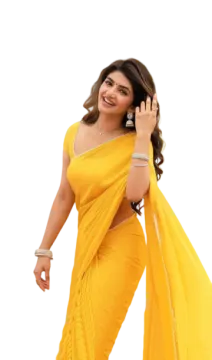a woman in a yellow sari