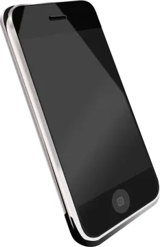 an image of a black and white iphone