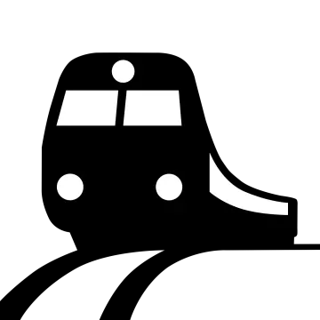 a black and white image of a train