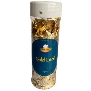 gold leaf in a jar