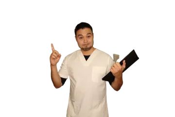 a man wearing a white shirt
