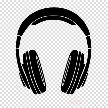 headphones icon on transparent background