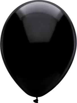 a black balloon on a white background