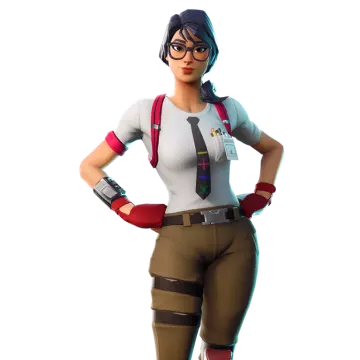 a woman in a white shirt and brown pants