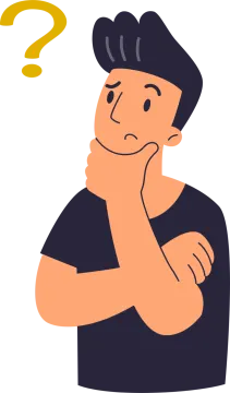 a man thinking with his hand on his chin