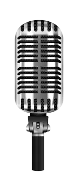 a microphone on a white background