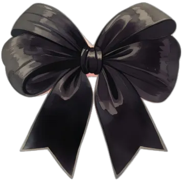a black bow on a white background