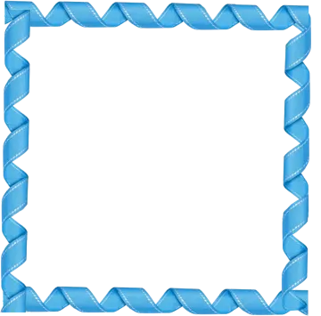 a blue ribbon frame on white background