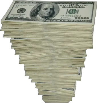 a stack of hundred dollar bills