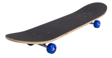 a skateboard on a white background