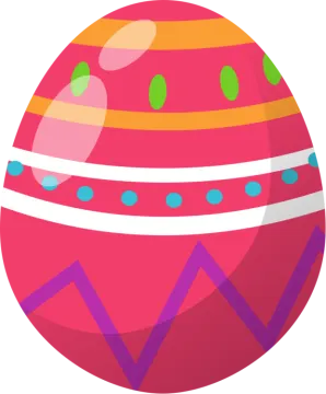 an easter egg with a pattern on it