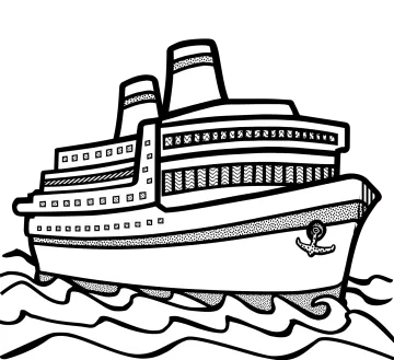cruise ship coloring pages