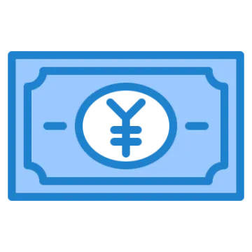 a dollar with the y symbol on it