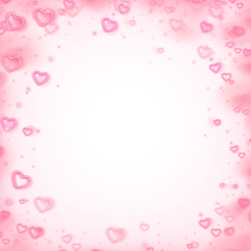 a pink background with hearts and stars