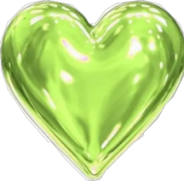 a green heart shaped balloon