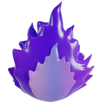a purple flower on a white background