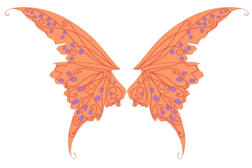 an orange butterfly with blue dots on its wings