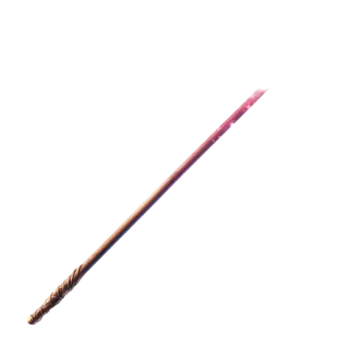 a close up of a wooden stick on a white background