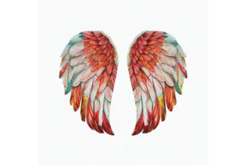 a pair of wings on a white background