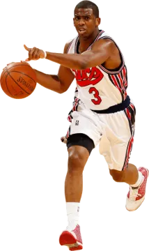 a basketball player in action with the ball