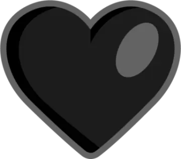 a black heart on a white background