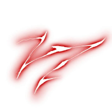 a red and white logo with the letter v