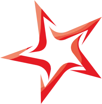 a red and brown star