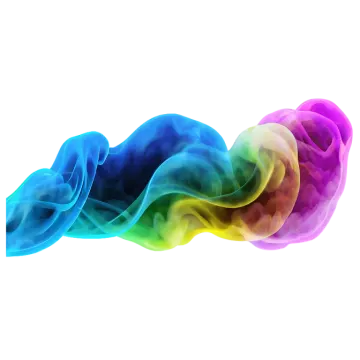 colorful smoke on a white background