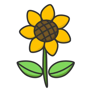 a yellow flower with green leaves