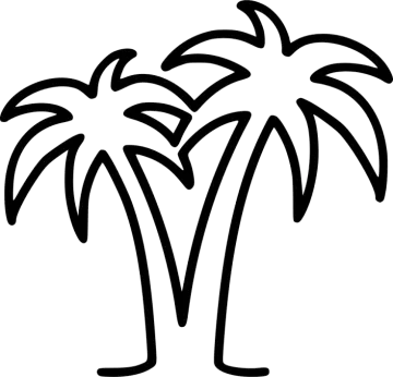 two palm trees clipart
