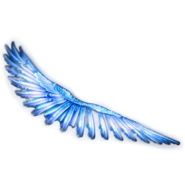 an image of a blue bird with wings