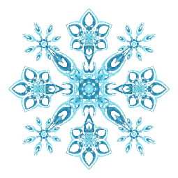 a blue and white snowfl