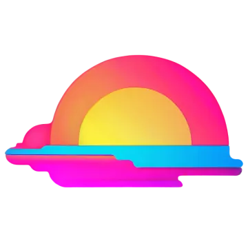 an illustration of a plate with the sun in the background