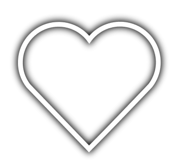 a white heart cut out of paper