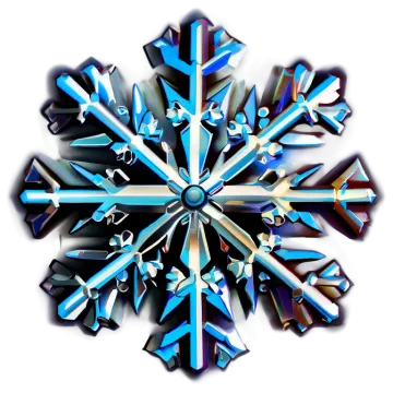 a blue and black snowflake on white background