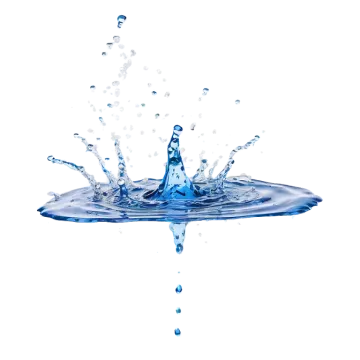 a splash of water on a white background