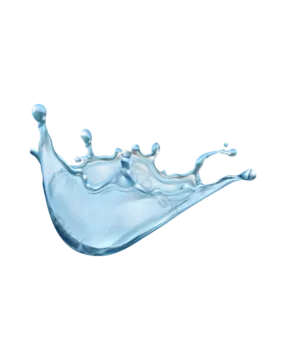 a splash of water on a white background