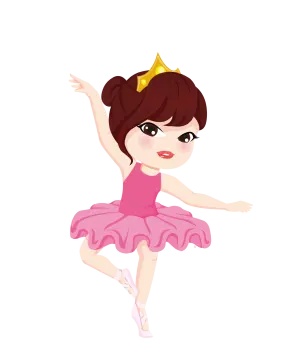 a little girl in a pink dress is dancing