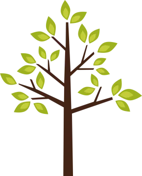 a tree with green leaves on it