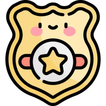 a police badge with a star on it